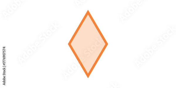 Obraz Rhombus Shape in Geometry. Geometric Shapes.