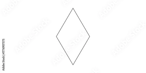 Obraz Rhombus Shape in Geometry. Geometric Shapes.