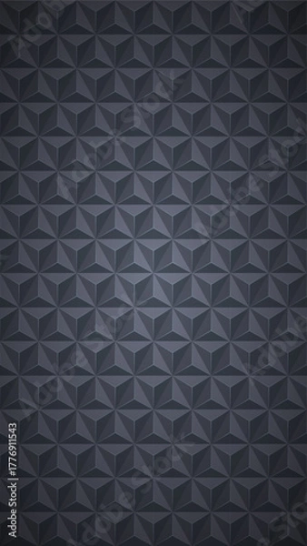 Obraz Grey Metal Texture With Triangle Pattern Vector Vertical Background Illustration