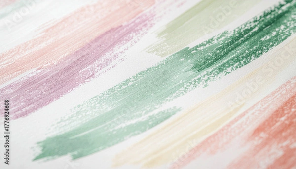 Fototapeta やさしい色合いの手描きペイントストローク背景