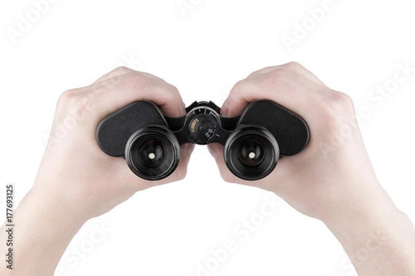 Obraz Hands holding binoculars