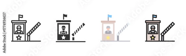 Fototapeta Checkpoint Icon Pack In Multiple Styles