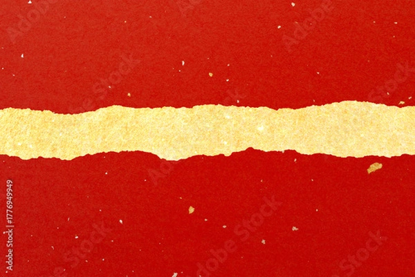 Fototapeta 赤い和紙と金色の紙