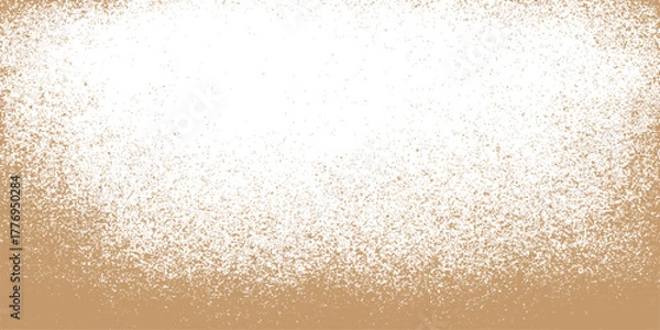 Fototapeta Textured grunge background with gold beer bubbles, water drops, and brown foam pattern on old glass