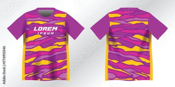 Fototapeta abstract purple and pink background pattern for sport jersey design mockup