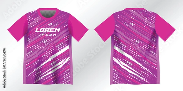 Obraz abstract purple and pink background pattern for sport jersey design mockup