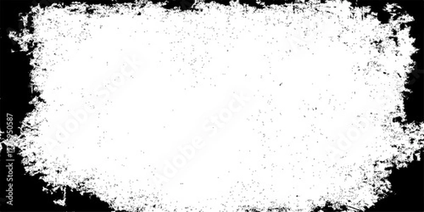 Fototapeta Black ink splatter grunge vector texture frame illustration background