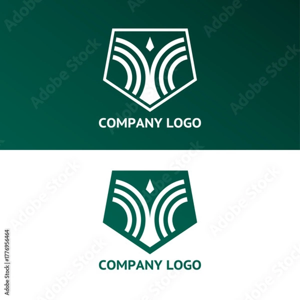 Fototapeta Modern Green Abstract Company Logo Design