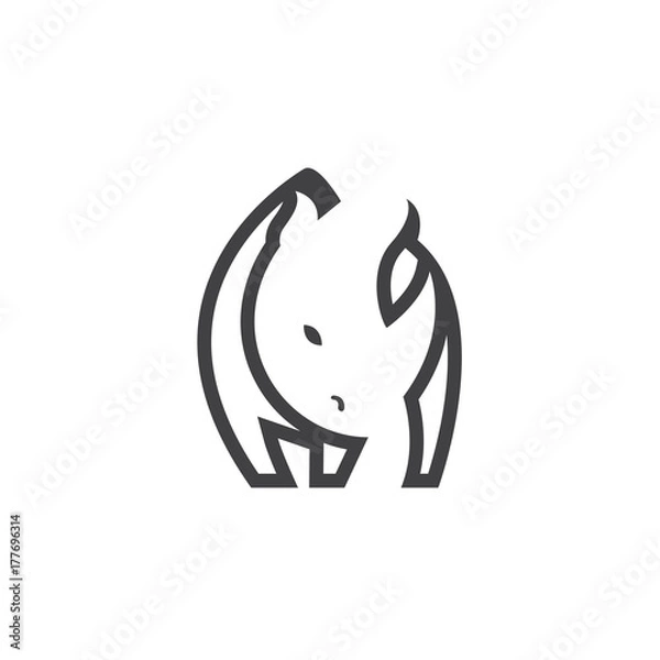 Obraz rhino logo