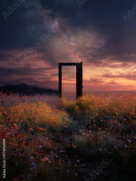 Obraz Enchanted Threshold Wildflower Horizon Stardust