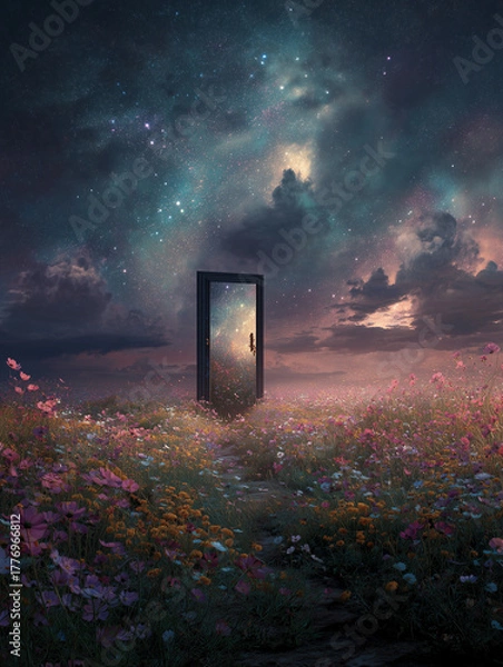 Obraz Celestial Door Wildflower Path Mystery