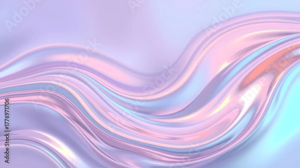 Fototapeta Dreamy Abstract Liquid Surface with Pearly Pastel Tones