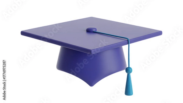 Obraz Celebrate academic success with this stylish graduation cap illustration design