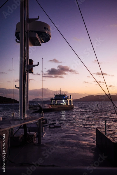 Obraz Ferry at sunrise