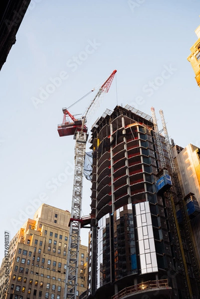 Obraz construction site with crane
