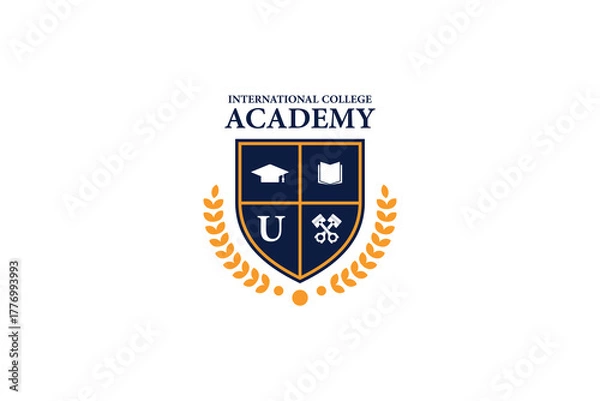 Obraz International school emblem logo design