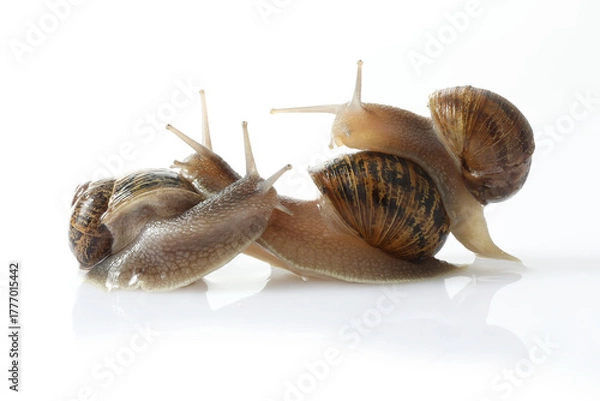 Fototapeta snail isolated on white background
