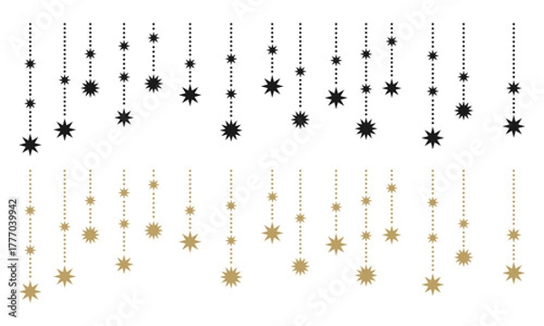 Fototapeta 吊り下げられた星の装飾