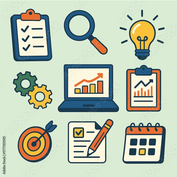 Fototapeta Effective Planning and Productivity Tools for Smarter Business Growth