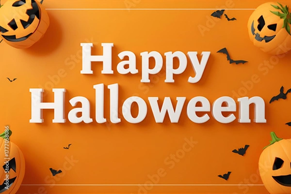 Obraz halloween background with pumpkin