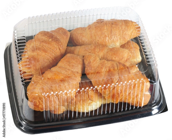 Fototapeta Croissant packaging. Clipping path