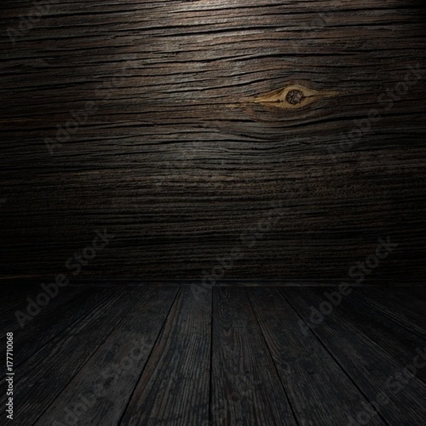 Obraz Dark wooden wall