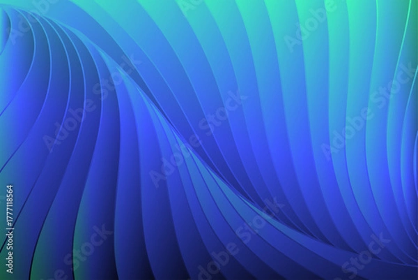 Obraz Blue Green Wave Gradient Background