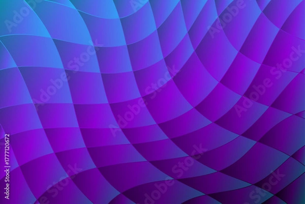 Obraz Blue Purple Wavy Gradient Vector