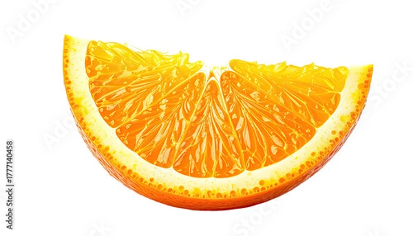 Fototapeta Orange slice Bright, juicy segment with pulpy interior