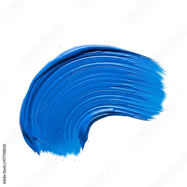 Obraz Vibrant blue paint stroke design element texture