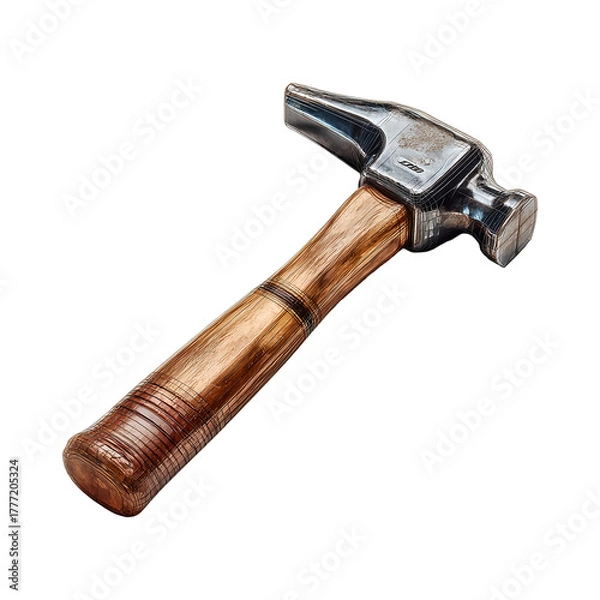 Fototapeta Brick hammer, isolated on transparent background
