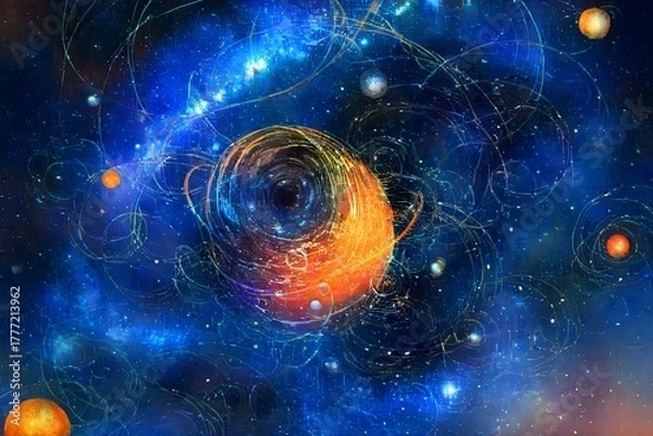 Obraz space background with stars