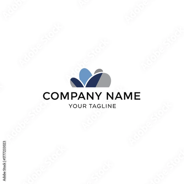 Obraz Creative abstract floral or leaf logo for a modern brand identity.