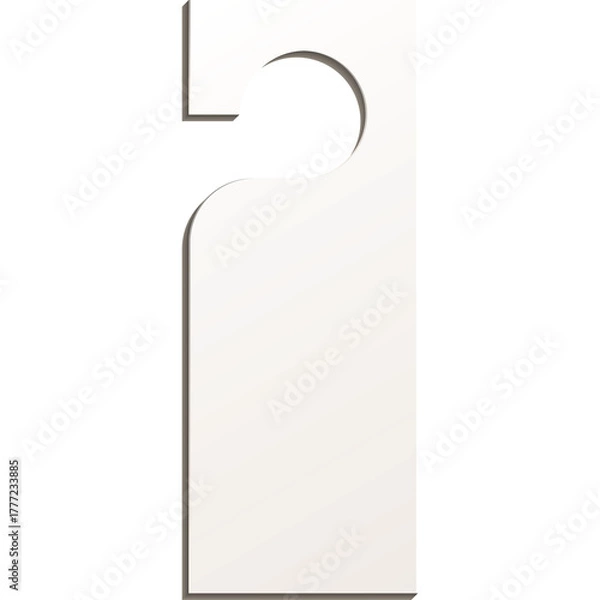 Fototapeta Blank White Door Hanger With Die Cut Hole For Customization And Branding