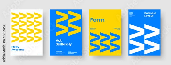 Fototapeta Abstract Flyer Layout. Creative Report Template. Isolated Brochure Design. Business Presentation. Book Cover. Banner. Poster. Background. Newsletter. Portfolio. Notebook. Advertising. Magazine