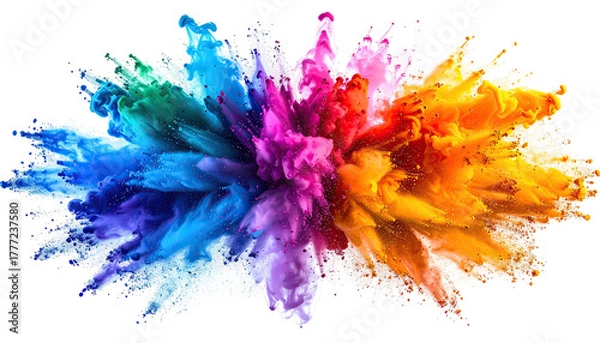 Obraz Colorful explosion of powder bursts, like paint
