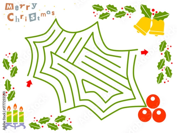 Obraz ヒイラギの葉の迷路