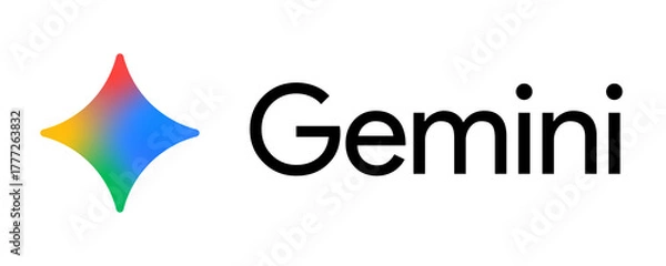 Fototapeta Artificial intelligence gemini star web logotype icon set, colourful variation of gemini logo. Prompt generate ai application icon collection vector illustration