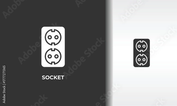 Fototapeta Socket Vector, Icon Or Logo Sign Isolated Symbol Illustration