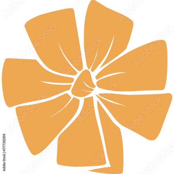 Obraz Orange Satin Ribbon Bow Silhouette Isolated on Transparent Background Festive Decoration Element for Gifts and Celebrations