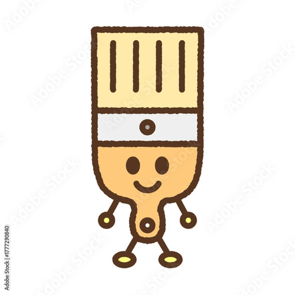 Obraz キャラクター風の単品アイコンイラスト　刷毛