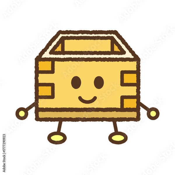 Obraz キャラクター風の単品アイコンイラスト　酒枡