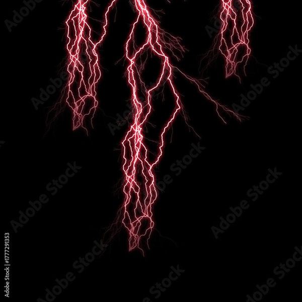 Fototapeta lightning over black background