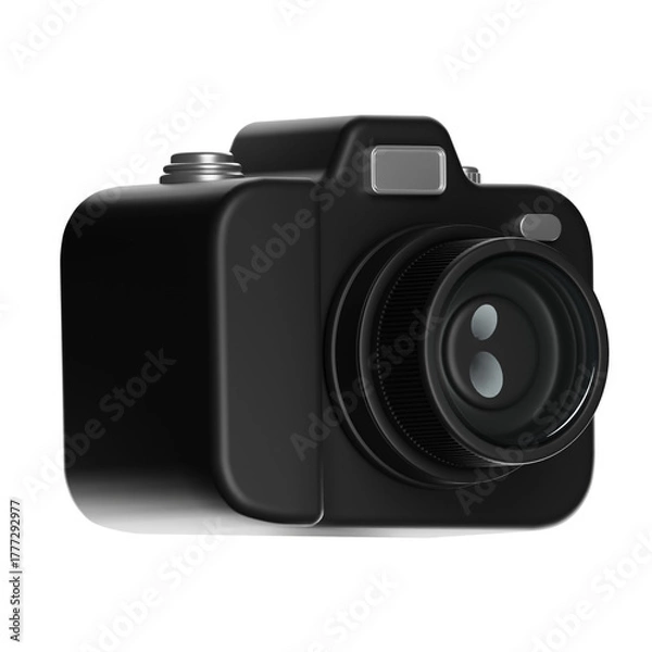 Fototapeta Black digital camera icon representing photography and media