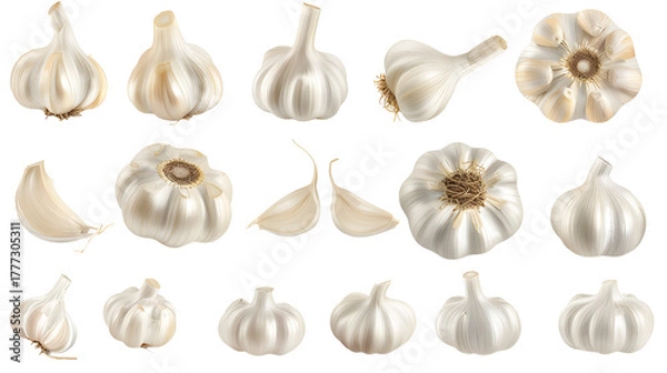 Obraz Garlic, cutout, transparent image, PNG image