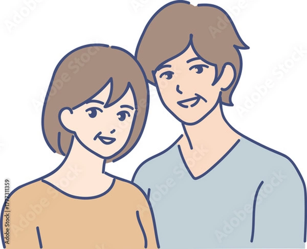 Fototapeta ミドル世代の夫婦　eps