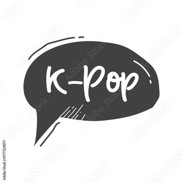 Obraz K-Pop Speech Bubble Graphic. Vector Illustration
