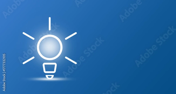 Obraz Illustration of a lamp on a virtual screen