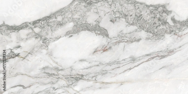 Fototapeta White marble texture. Natural background. Ceramic tile surface.