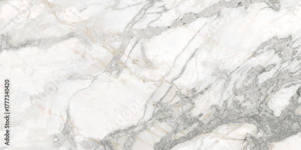 Fototapeta White marble texture. Natural background. Ceramic tile surface.